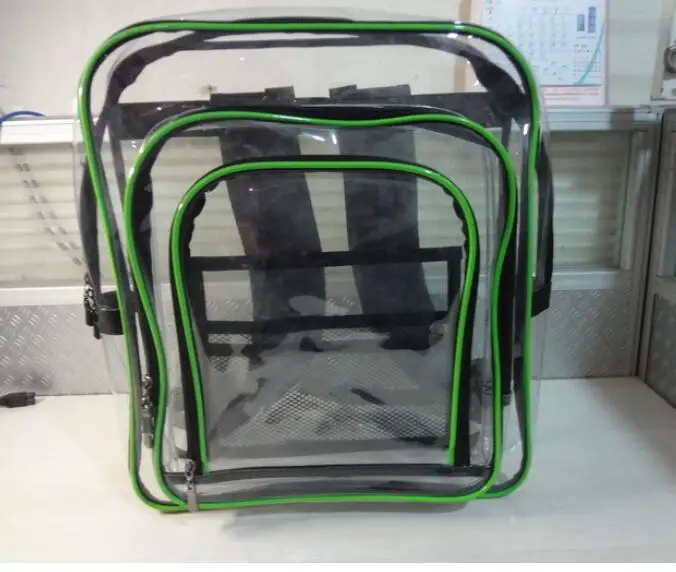 

Transparent Clear Plastic Waterproof Backpack for Teenage Girls PVC School Bags Shoulders Bag