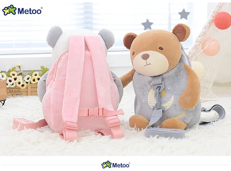 Мультяшный плюшевый рюкзак для девочек, Детский Милый Панда, медведь, кролик, игрушки для детей, школьные дети, милые детские подарки на день рождения, Metoo