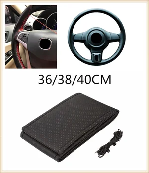 

Braided car steering wheel cover pin and thread imitation leather for Mercedes Benz GLC63 GLA45 GLA G650 E63 E-Class A170