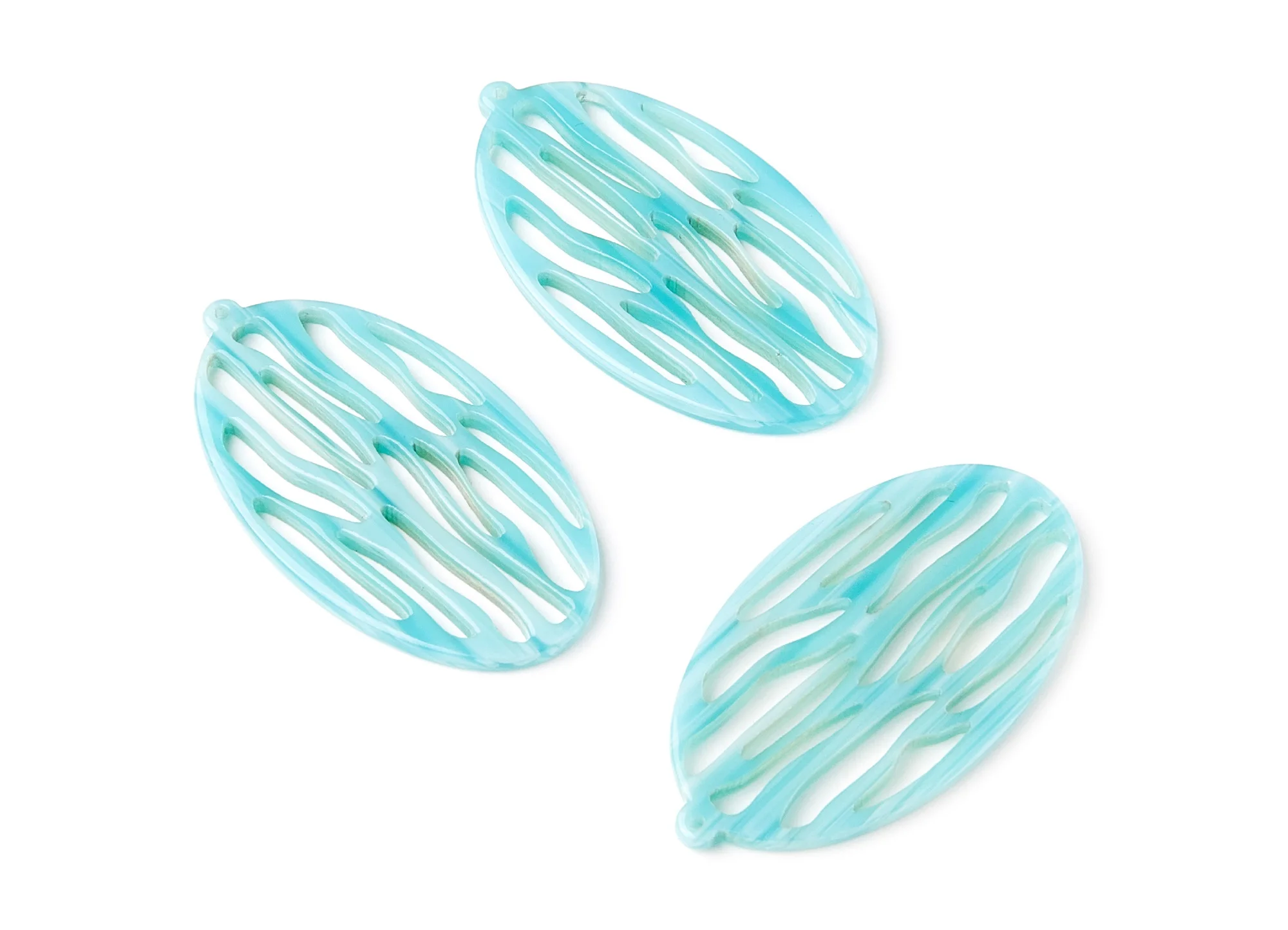 

Acetate Acrylic Earring Charms - Oval Shaped Pendant - Earring Charms - Jewelry making - 6pcs/lot - 26.62x48.42x2.8mm - AC1238