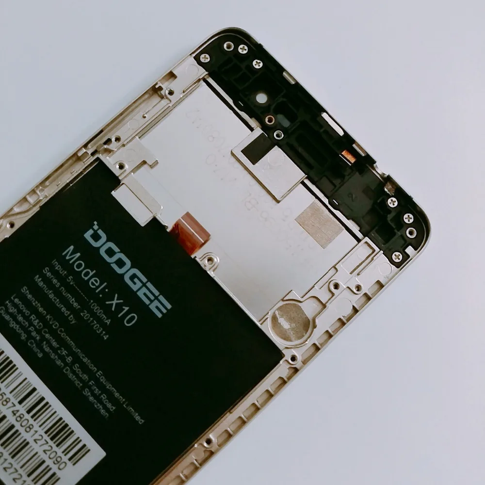 Б/у ЖК дисплей + сенсорный экран рамка для Doogee X10 5 0 дюйма 854x480 MTK6570 двухъядерный