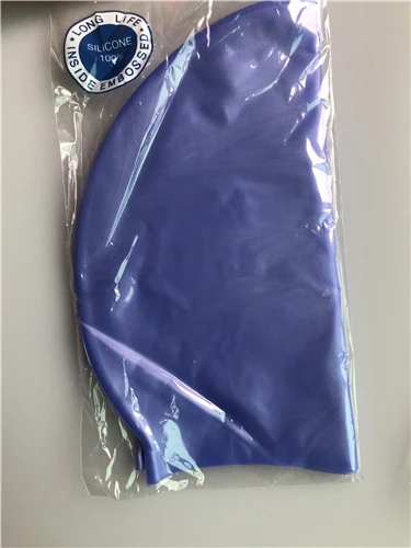 YZB однотонные Резиновые Шапочки для плавания - Цвет: Синий