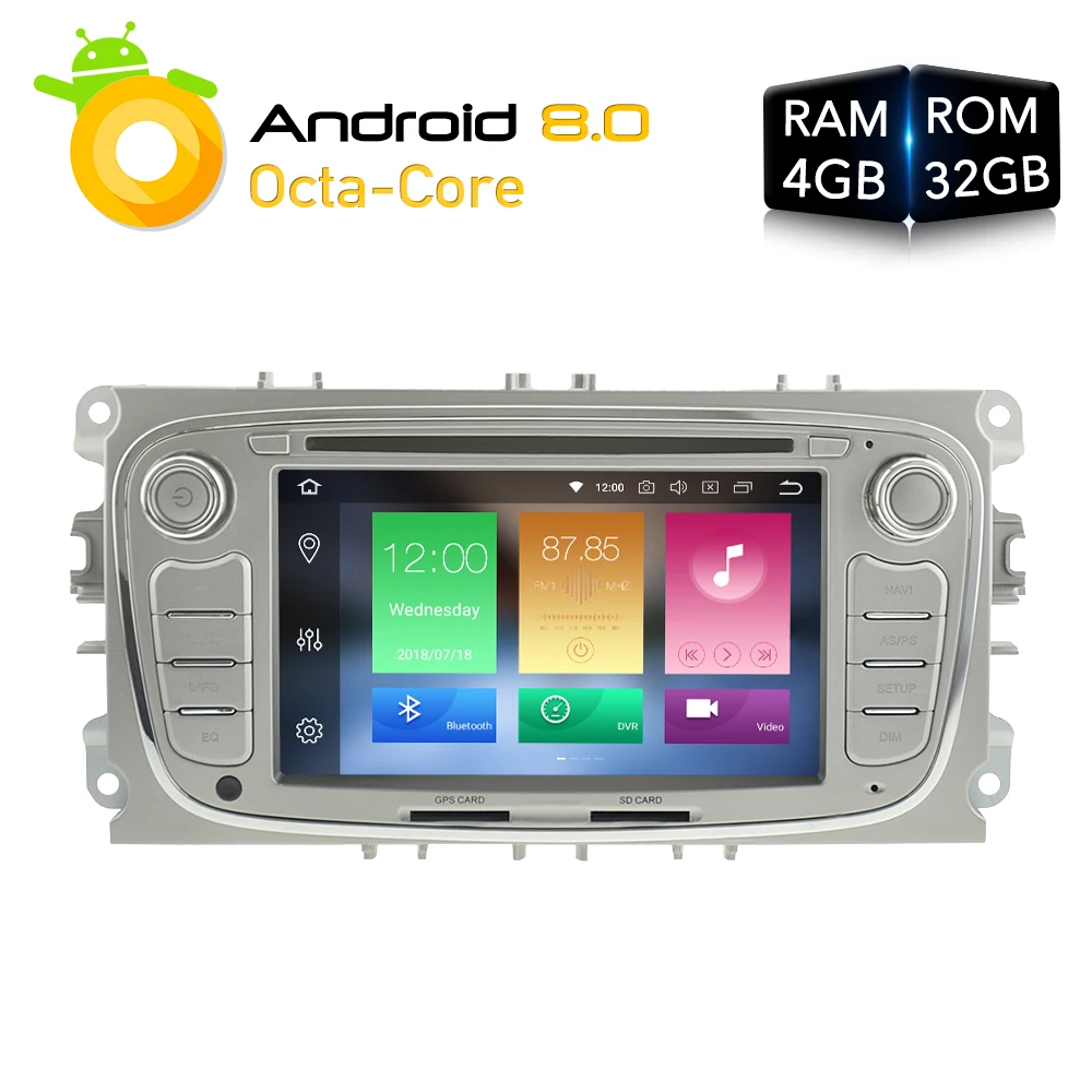 

Octa Core Android 9.0 Car Radio GPS Navigation Stereo For FORD Focus 2 2008-2010 Mondeo S-MAX Auto Audio Ram 4g 64g