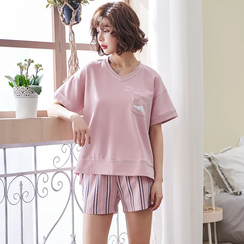 M L XL XXL XXXL 4XL принт топ и шорты новый короткий рукав Милая женская одежда комплект