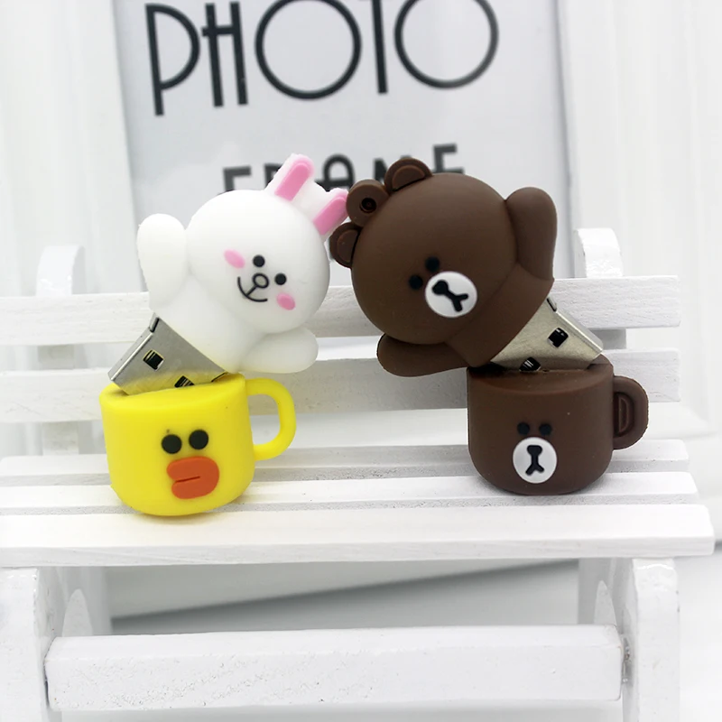 

Memoria USB Cartoon Animal Cute Pendrive 128GB USB Flash Drive 64GB 32GB 16GB 8GB Pen Drive Personalizado USB 2.0 Storage Device