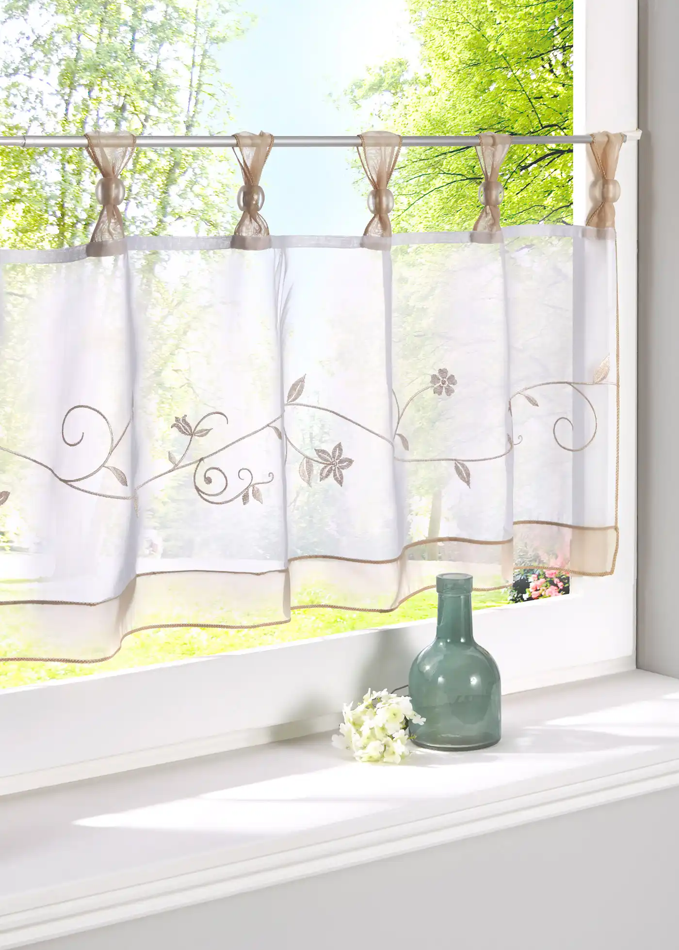 Terrian Yarn Embroidered Flowers Morden Tulle Sheer Small Coffee Curtains Kitchen Short Shcurtains Pinch Pleated Window Valance Curtains Aliexpress