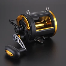 Высокое Качество Мощная Троллинг игра катушка 6 шариковых подшипников карбоновые дрэг шайбы лодка катушка Рыболовная катушка