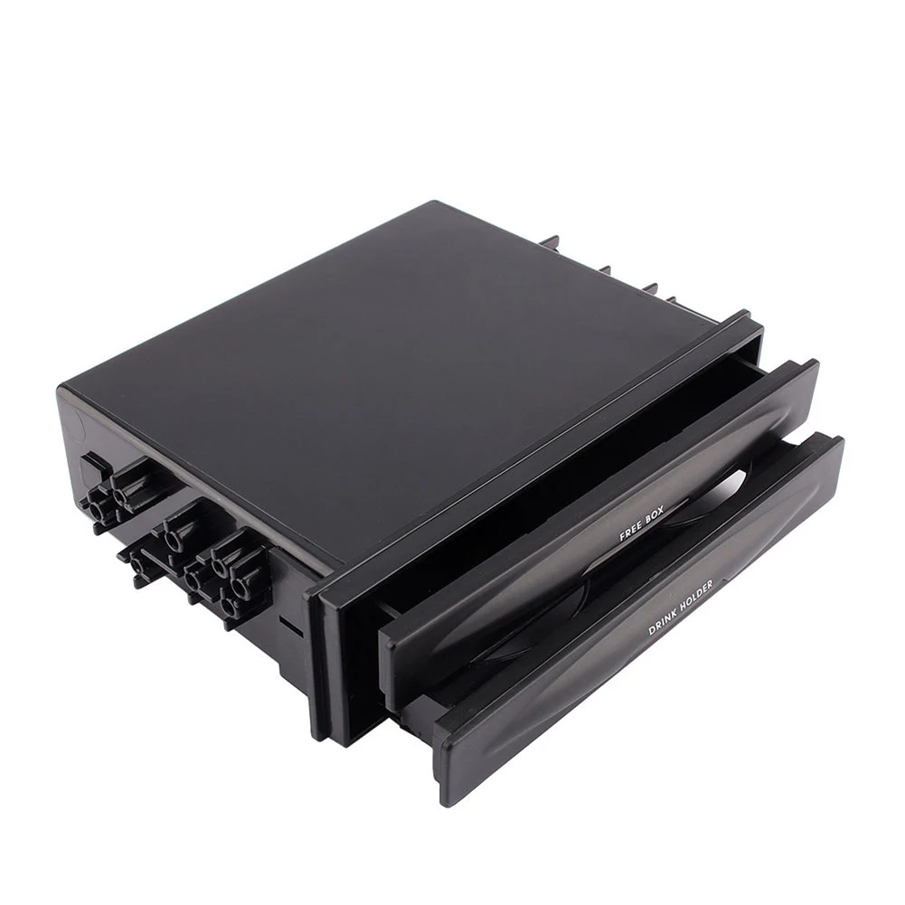 

Radio Pocket Universal Organizer Double Din Cup Holder Multifunctional Car Auto Supplies With Drawer Storage Plastic