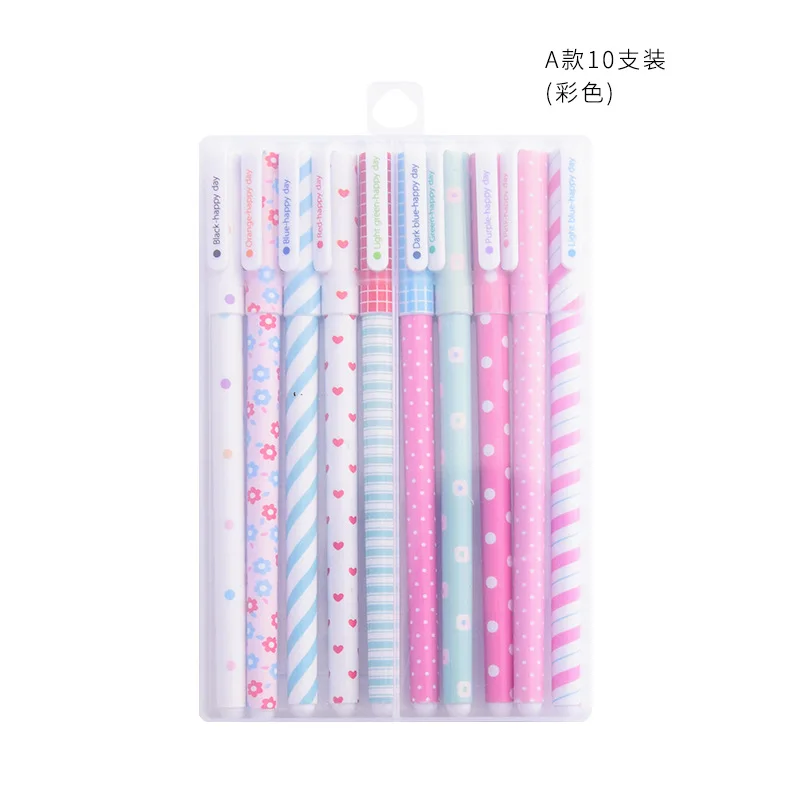 

10 pcs Gel Pens Cute animal black colored kawaii gift gel-ink pens pens for writing Cute stationery office school supplies