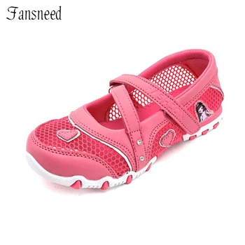 

2019 sweet cartoon princess girl sandals summer new children sandals princess mesh shoes