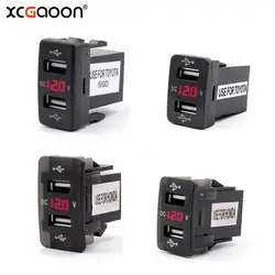 XCGaoon специальный выделенный 5 В в 4.2A двойной 2 USB порта автомобильное зарядное устройство со светодио дный ным вольтметром адаптер розетка