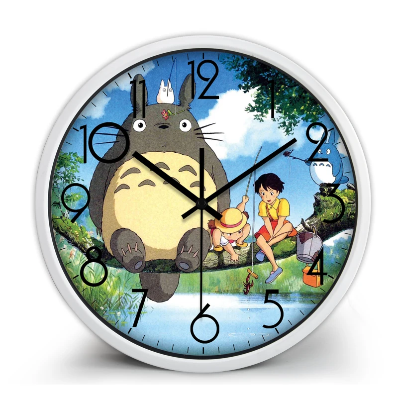 Tonari no часы Тоторо Hayao Miyazaki настенные бесшумные металлические детская комната