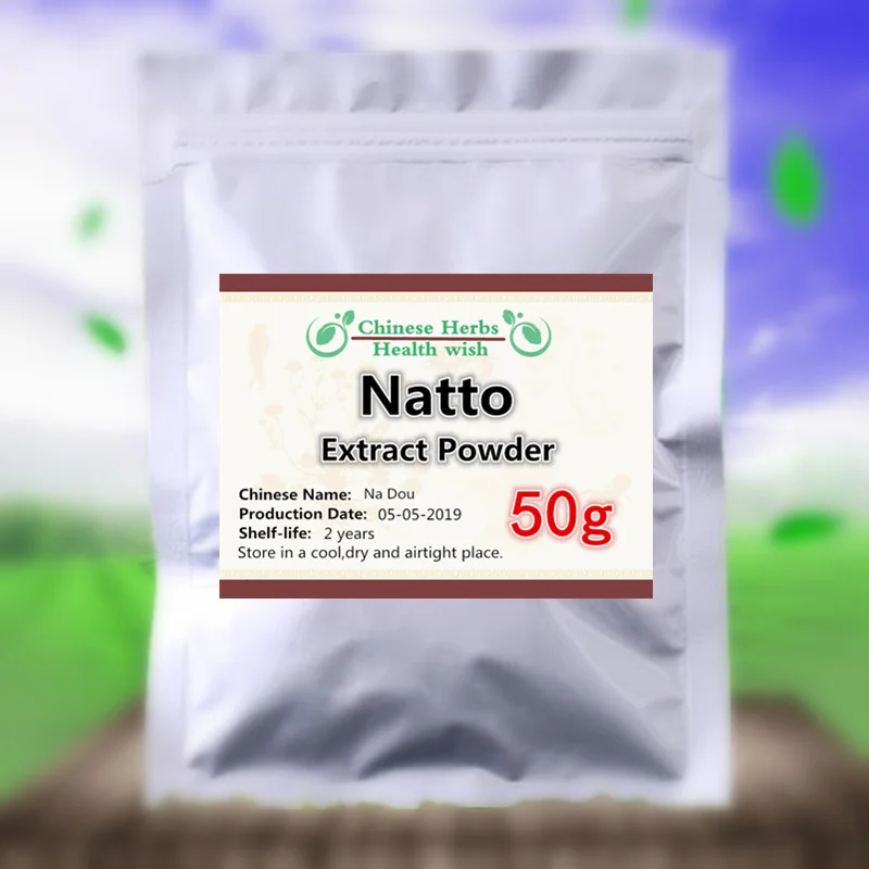 

50-1000g,100% Organic Natto Extract Powder,nattokinase powder,Na Dou,High quality and High Value Nutrition supplement