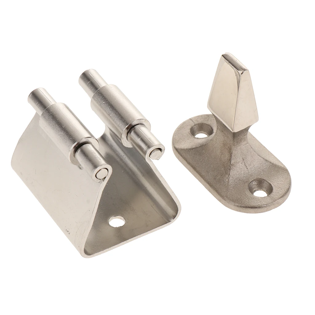 1 Set Small Stainless Steel Door Holder Lock Latch Hatch Handle Catch Boat