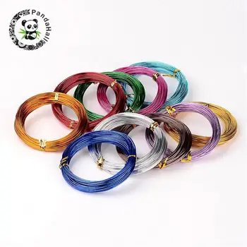 

10Rolls Aluminum Wire, Mixed Color, about 1.5mm in diameter, 10m/roll