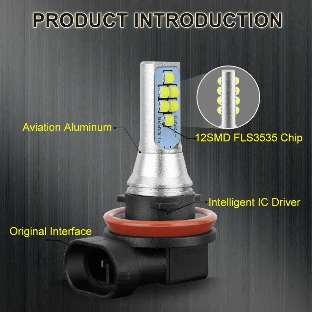 Противотуманные фары для SSANGYONG KORANDO автомобильная светодиодная лампочка без ошибок canbus h16 881 2 шт - Испускаемый цвет: from 2013 H16