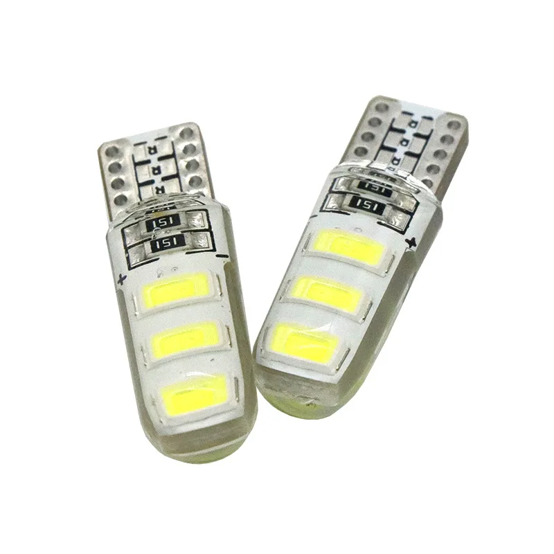 1 шт. T10 6SMD W5W 5630 5730 светодиодный Автомобиль светильник Canbus НЕ OBC ERROR Авто Клин лампа парковочная лампа лампы для чтения дневные ходовые огни 12V белый светло-голубой