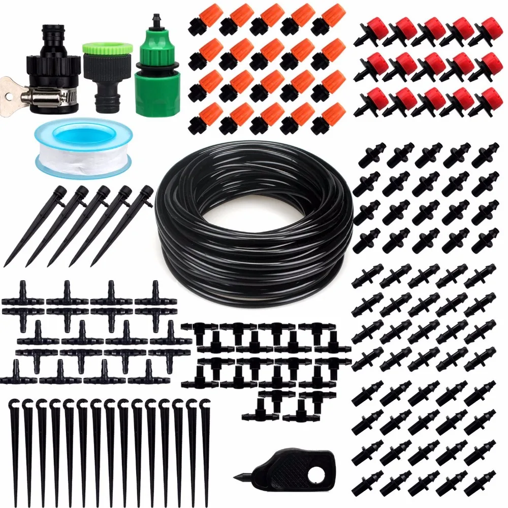 

15M Patio Plant Watering Kit 1/4" Blank Distribution Tubing Hose Garden Drip Irrigation System, Misting Cooling System