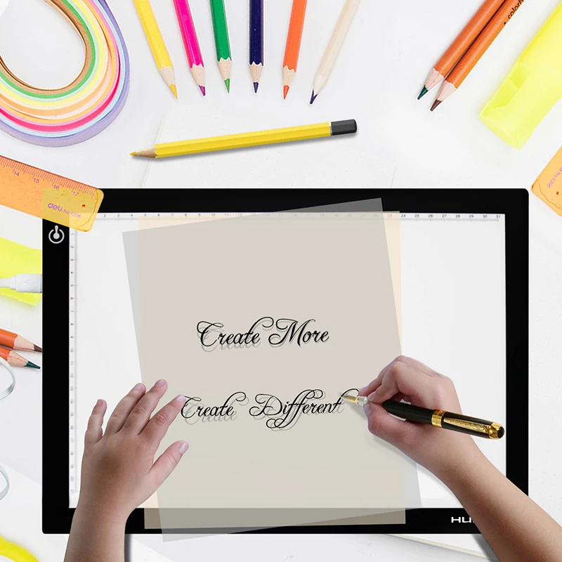 

HUION A2 Acrylic Adjustable LED Light Pad Lightness Tracing Board Drawing Light Box