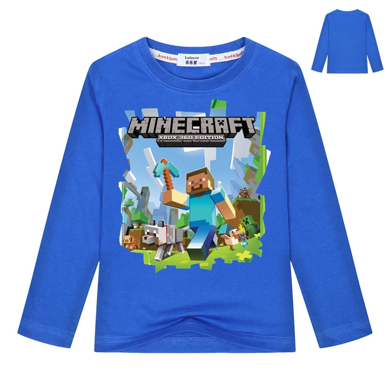 Minecraft long sleeve t shirt Clearance