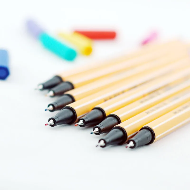 Billige 25 stücke STABILO Punkt 88 Fineliner Faser Stift Art Marker 0,4mm Fühlte Spitze Skizzieren Anime Künstler Darstellung Technische Zeichnung stifte