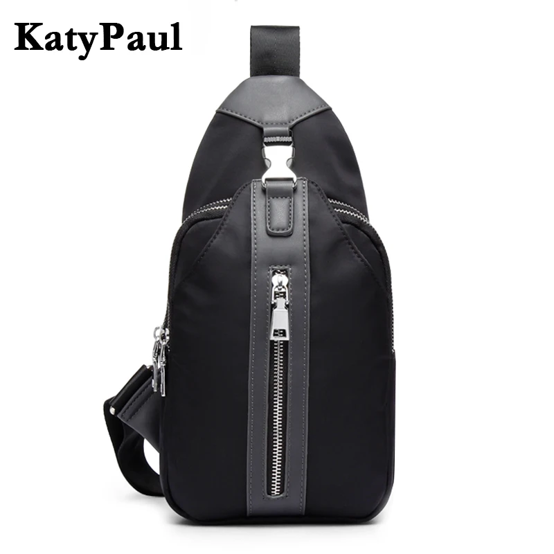 

KatyPaul 2017 Fashion Brand Men Nylon Chest Bag Canvas Waterproof Messenger Bags Male Chest Pack Casual Crossbody Shoulder Bag
