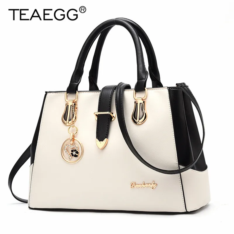 

TEAEGG Sac A Main Femme Leather Luxury Handbags Women Bags Designer Hand Women Shoulder Crossbody Messenger Bag 2019 Casual Tote