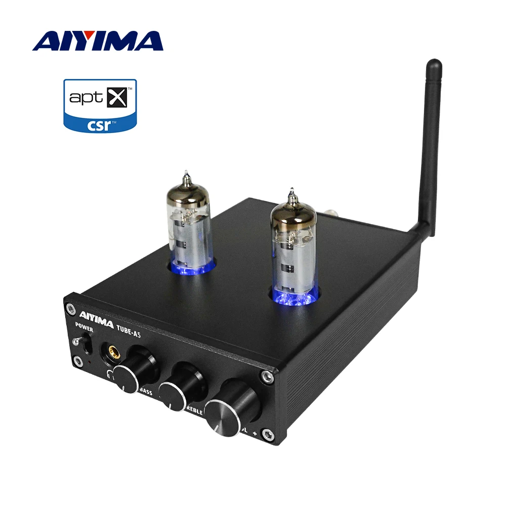 AIYIMA Bluetooth 4,2 TPA3116D2 силовые цифровые домашние усилители аудио Плата 50Wx2 HiFi стерео вакуумный 6J4 ламповый усилитель Amplificador