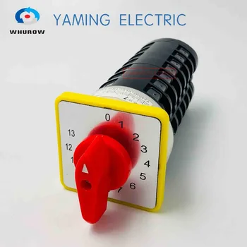 

13 position posiciones 7 phases 16A changeover rotary main cam rotary switch control motor silver contact Custom LW5-16/7