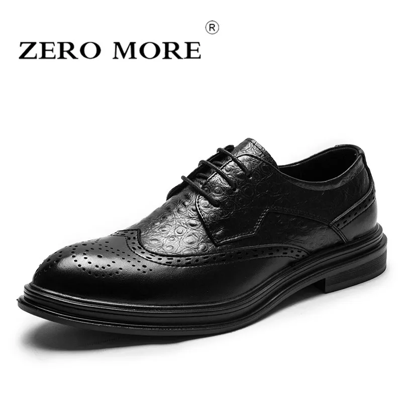 ZERO MORE/мужская повседневная обувь, Лидер продаж, деловая модельная обувь из крокодиловой кожи, дизайнерская черная обувь для мужчин, обувь с