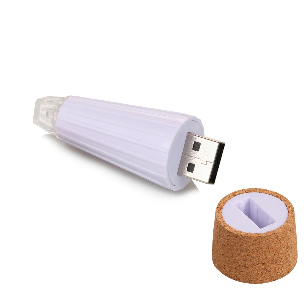 LED Fairy Shiny Bottle Cork Cap Light USB Rechargeable Cork Stopper Cap Lamp Creative Romantic Home Bar Decor Atmosphere Lights (10)