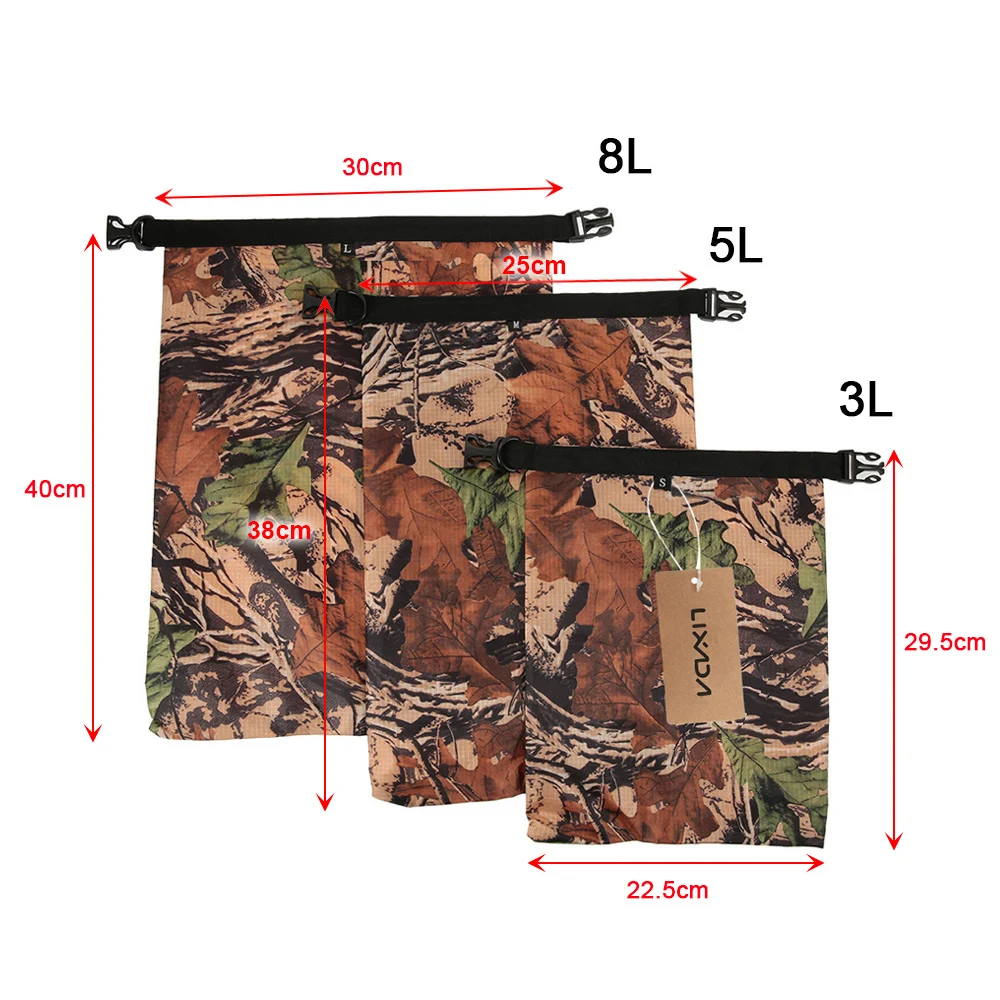 Lixada 3 пакет водонепроницаемая сумка для хранения 3L + 5L + 8L уличные сверхлегкие Гермомешки для кемпинга походов плавания путешествий