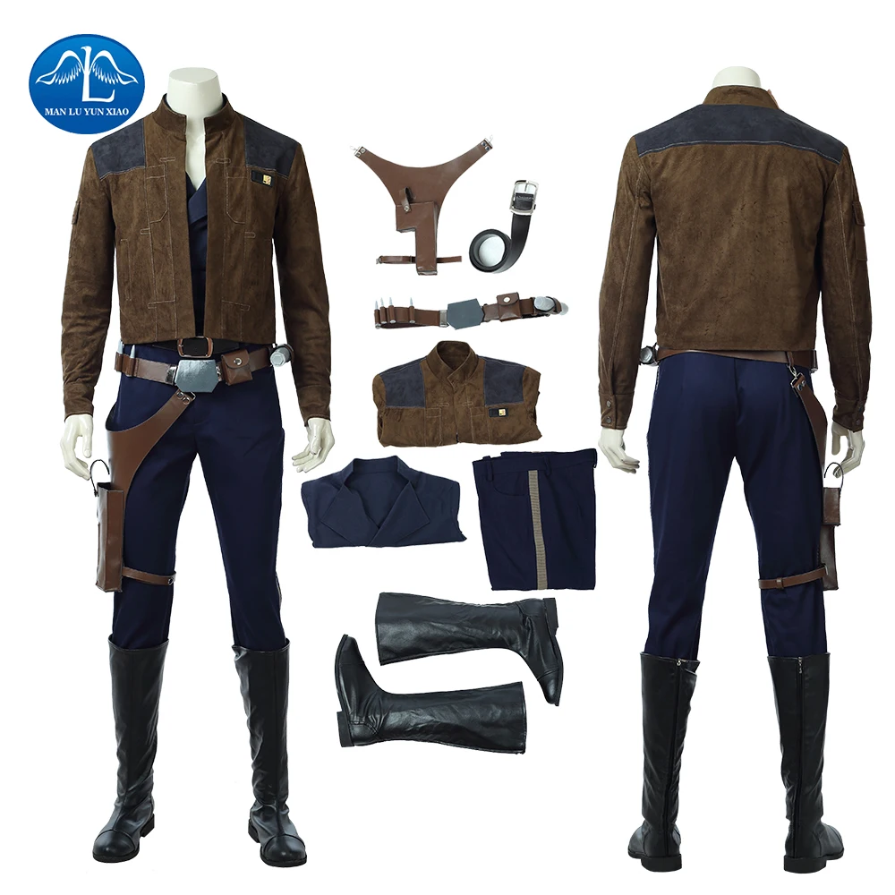 2018 Movie Solo: A Star Wars Story Cosplay Costume Men Han Solo Cosplay Costume Halloween Costumes For Men Full Set Custom Made