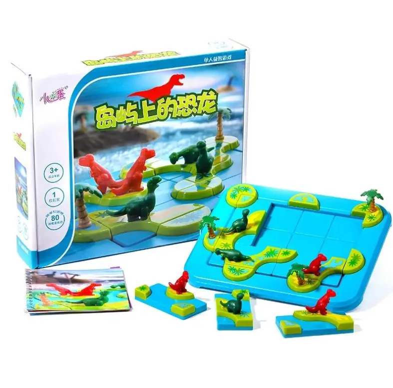 

80 Problems Dinosaurs On Island Toy For Children Reasoning Puzzle Logical Thinking Toy Single Board Game Intelligence Toy Gift