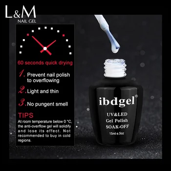 

1 Pcs ibdgel Powder white Manicure anti-overflow gel can be nail polish oil cream finger cleaning gel 15ml Liquid Latex Fence