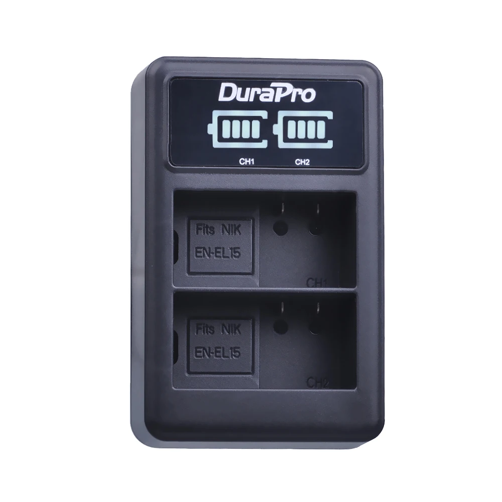 4 x DuraPro EN-EL15 RU EL15 Батарея+ ЖК-дисплей USB Dual Зарядное устройство для Nikon D800E D800 D600 D7100 D7000 D7100 V1 MB-D14 Камера Батарея