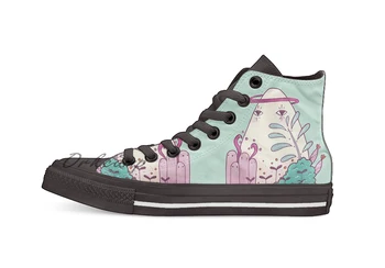 

Forest Dweller Design breathable Casual High Top lace-up Canvas shoes sneakers