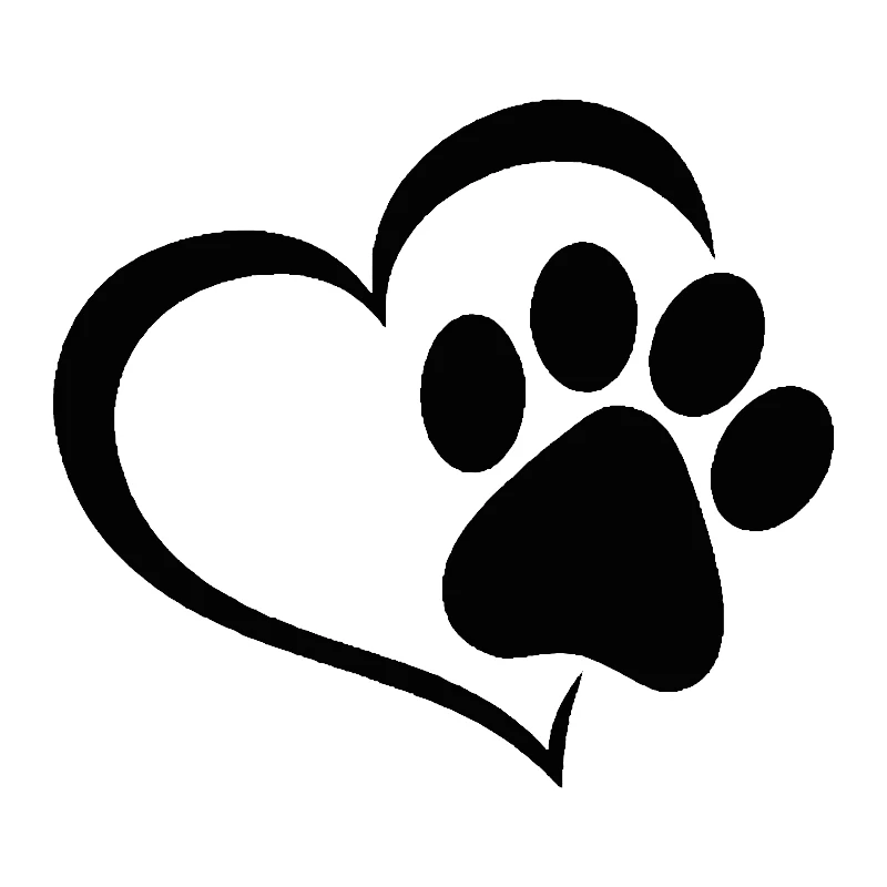 14.112.4cm Car Sticker Vinyl Love The Dog Paw Print Funny Sticker Decal Reflective Laser Motorcycle 3D Stickers Car Styling (2)