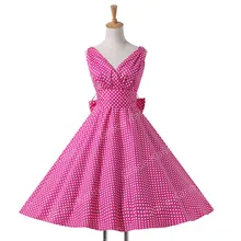 Womens summer dresses 2016 summer plus size Maggie Tang 50s Vintage Retro robe vestidos Pin up Swing Polka Dot Rockabilly Dress