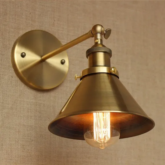 Wrount Железный латунный винтажный настенный светильник для кафе комнаты Эдисона настенные бра арандела в Америке Лофт промышленный стиль
