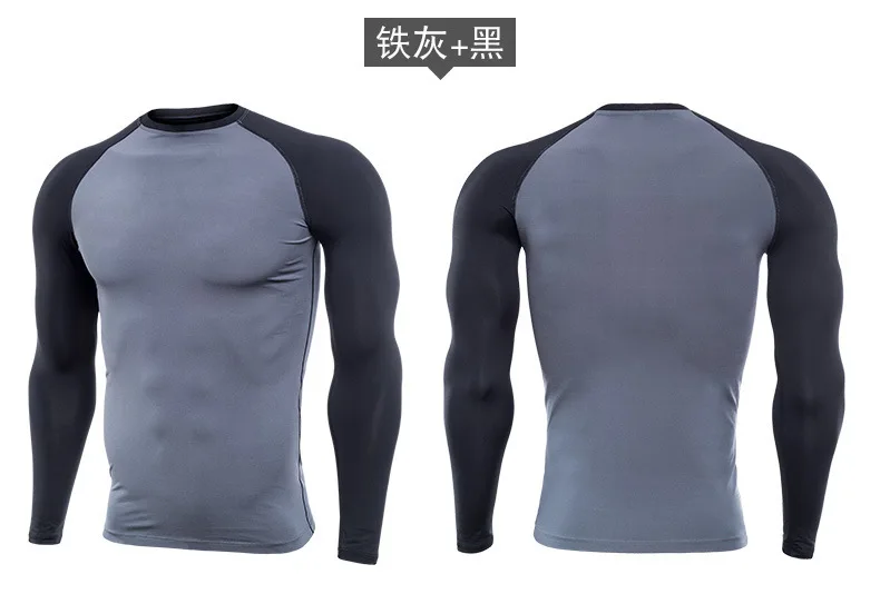 Winter Warm Rashgard Running Shirt Men T-shirt Long Sleeve Compression Shirts Gym Fitness Sport Shirt Men Jersey Sportswear