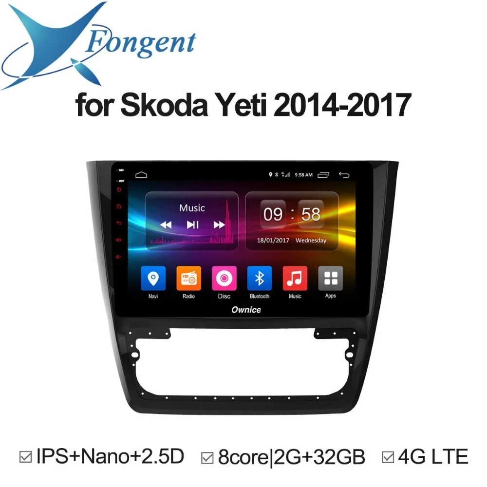 

for Skoda Yeti 2014 2015 2016 2017 Car Intelligent Multimedia Player Vehicle Android Unit Auto Radio 1 2 din DVD Audio Stereo pc