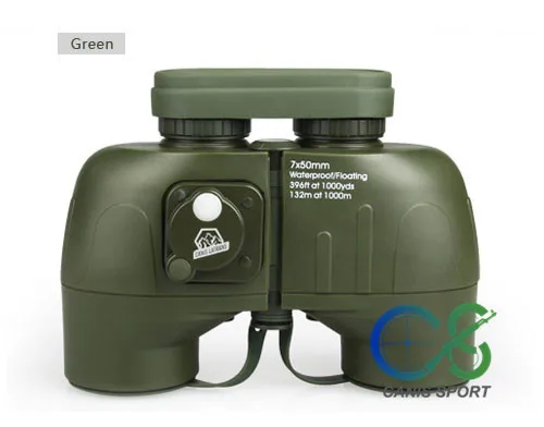 Cheap new arrival 7x50 green binoculars Outdoor tactical Telescope for Hunting CL3-0044