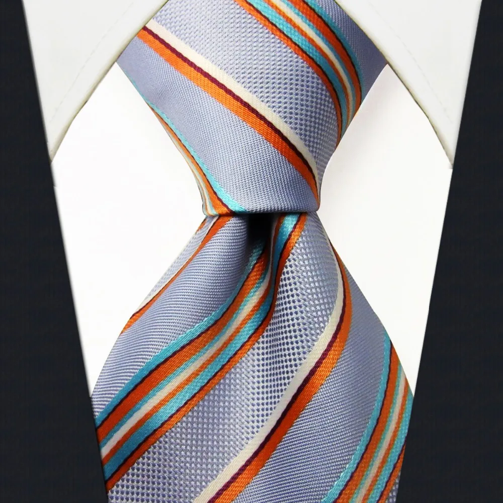 Compra turquoise striped tie online al por mayor de China