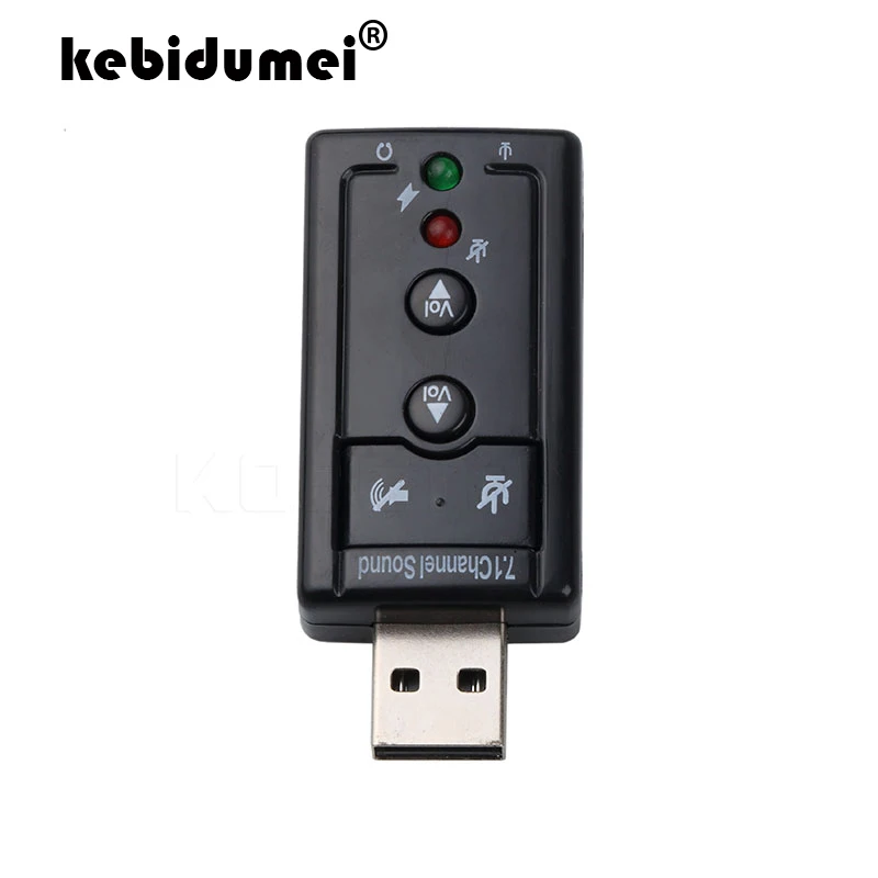 Горячая Распродажа внешний USB Виртуальный канал 7 1 3D Динамик Аудио Микрофон