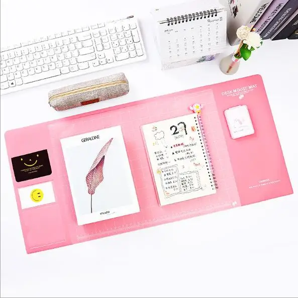 

Creative PVC Waterproof Multifunctional Desk Organizer Case Computer Keyboard Mouse Mat Set School Office Stationery Supplies