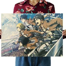 Атака на Титанов оберточная бумага в винтажном стиле постер из фильма карта домашний декор художественные принадлежности ретро-плакаты и принты декорации