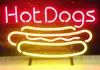 Custom Hot Dog Glass Neon Light Sign Beer Bar