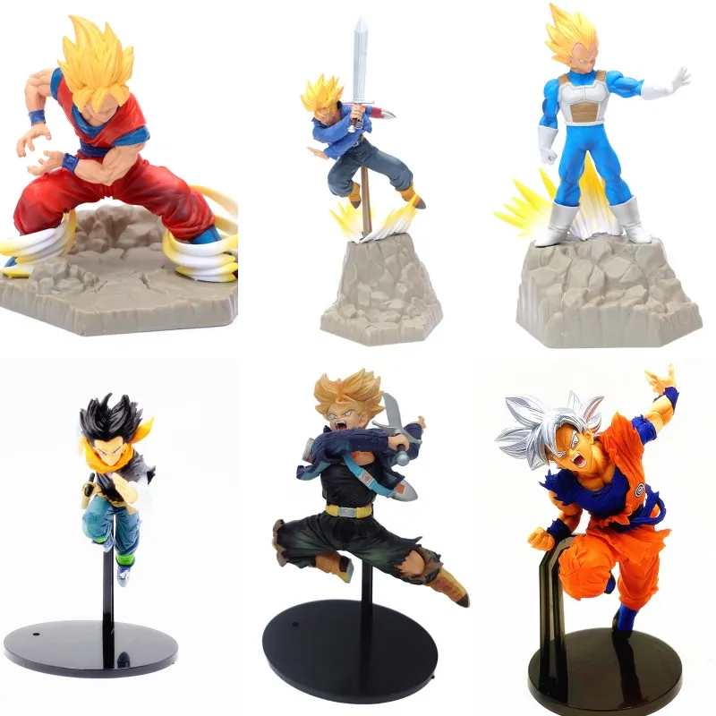 

Anime Dragon Ball Z Son Goku Vegeta Trunks No. 17 Lapis Android 17 PVC Action Figure Collectible Model doll toy 15~23cm