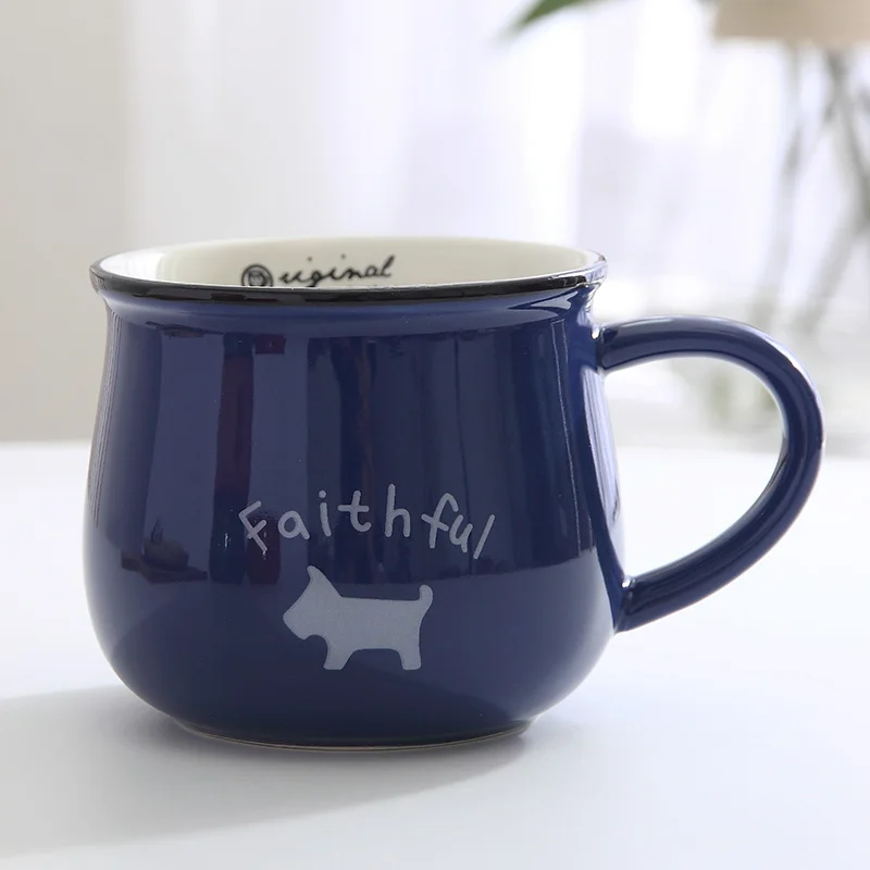 Керамическая кофейная кружка faithdog Мультяшные чашки для молока и чая простая